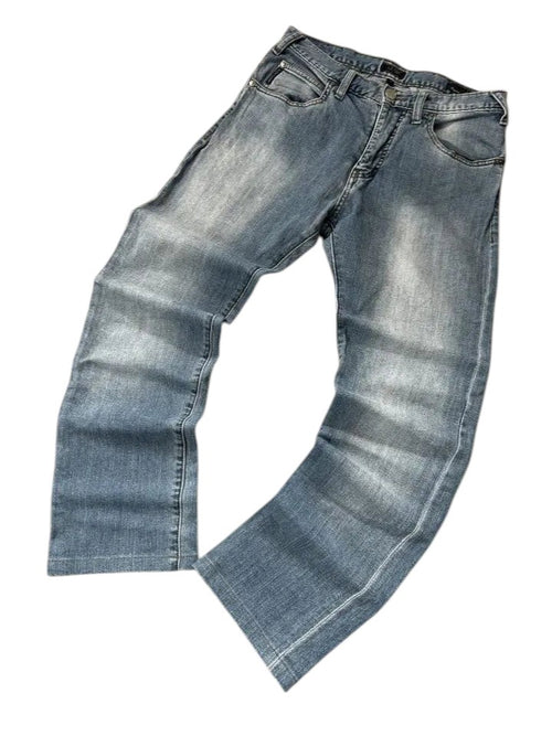 Vintage Armani Jeans Herren-Jeans Regular Straight Hellblau – S-M – Detailansicht