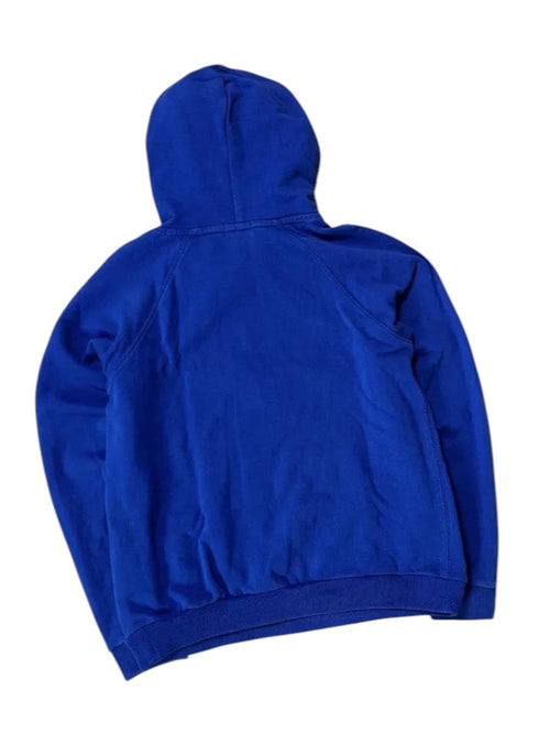 Vintage Ralph Lauren Hoodie Blau Großes Pony Leather Patch – M – Detailansicht