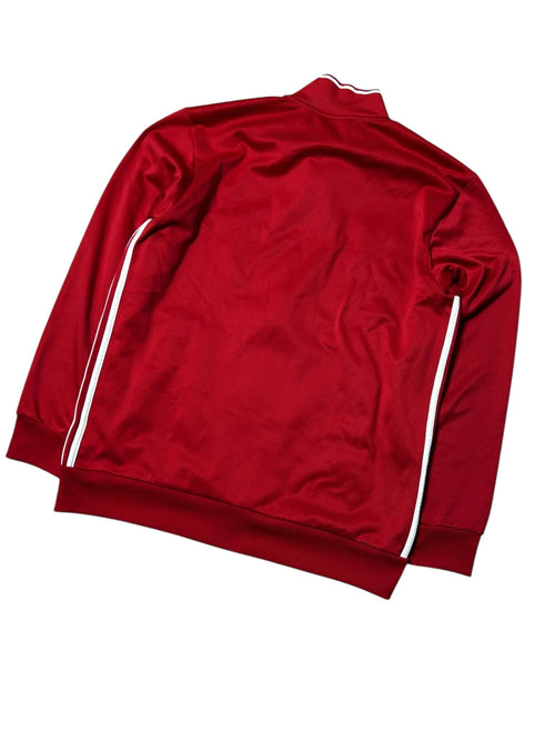 Vintage Adidas Manchester United Trainings Jacke Rot Klassische Drei Streifen – L – Detailansicht