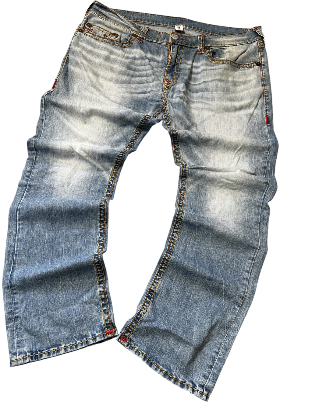 Vintage True Religion Straight Fit Jeans Light Blue W42