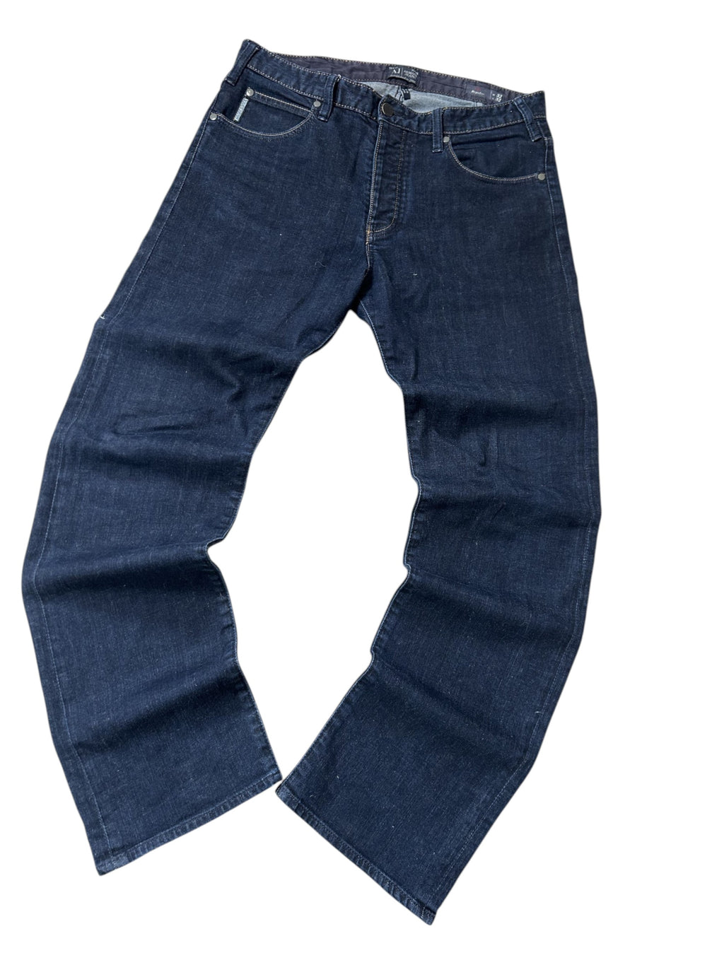 Vintage Armani Jeans Herren Straight Fit Dark Navy W32