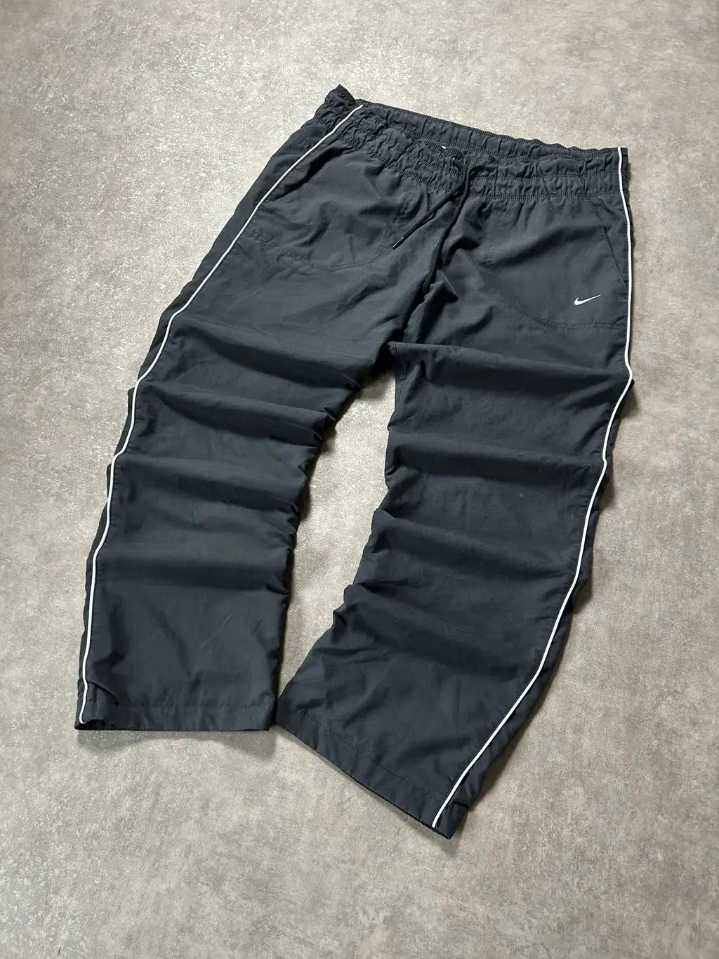 Vintage Nike Trackpants Grau Weiß Paspel – L
