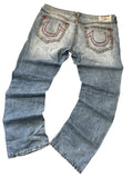 Vintage True Religion Straight Fit Jeans Light Blue W42