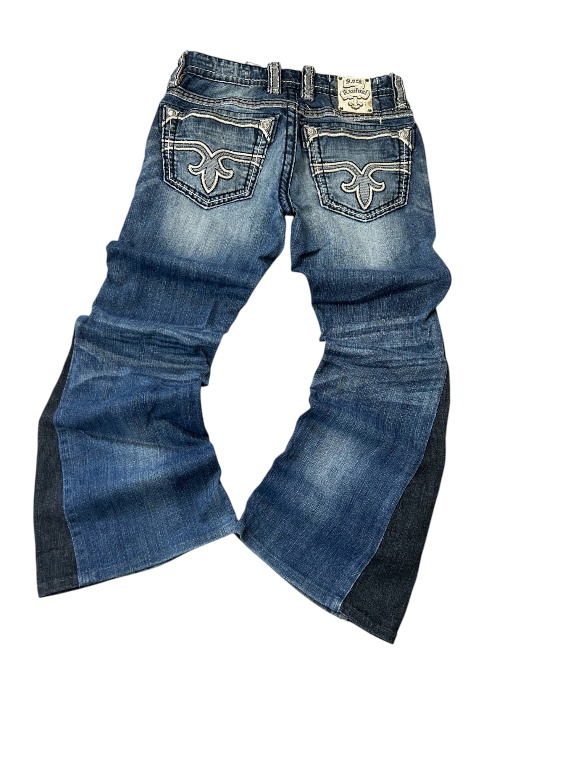 Vintage Rock Revival Bootcut Jeans Extreme Flare W30