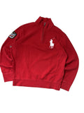 Vintage Polo Ralph Lauren Quarter-Zip Sweatshirt Rot Gr. M
