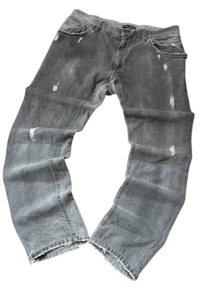 Vintage D&G Straight Fit Jeans Cool Grey W32-33