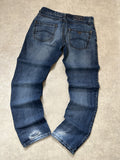 Vintage Armani Jeans Herren Straight Fit Jeans – Modell 507 Medium Blue Whisker Wash Used Look W33 L34 | Moda de Clase