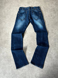 Vintage G-Star RAW Damen-Jeans Straight Fit Low Waist – Dunkelblau W28