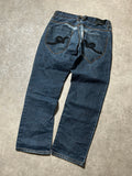 Vintage Rocawear Herren-Jeans Straight Fit RR Backprint – Dunkelblau