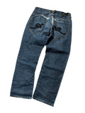 Vintage Rocawear Herren-Jeans Straight Fit RR Backprint – Dunkelblau