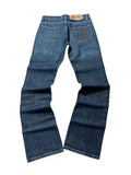 Vintage Replay Damen-Jeans Bootcut Low Waist Leather R – Dunkelblau