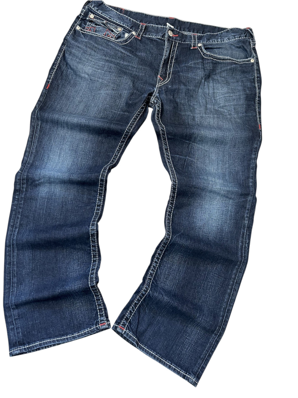 Vintage True Religion Straight Fit Jeans Dark Indigo W44