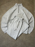 Vintage After Label Trainingsanzug Grau – Silberner Zip Detail | Größe L