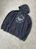 Vintage Armani Jeans Zip Hoodie Grau AJ Logo – XXL