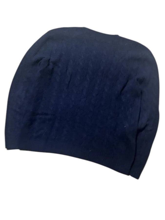 Vintage Ralph Lauren Zopfmuster Strickpullover Marineblau Wolle Kaschmir – L – Detailansicht