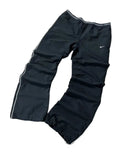 Vintage Nike Trackpants Schwarz Weiß Paspel Leicht Ausgestellt – M