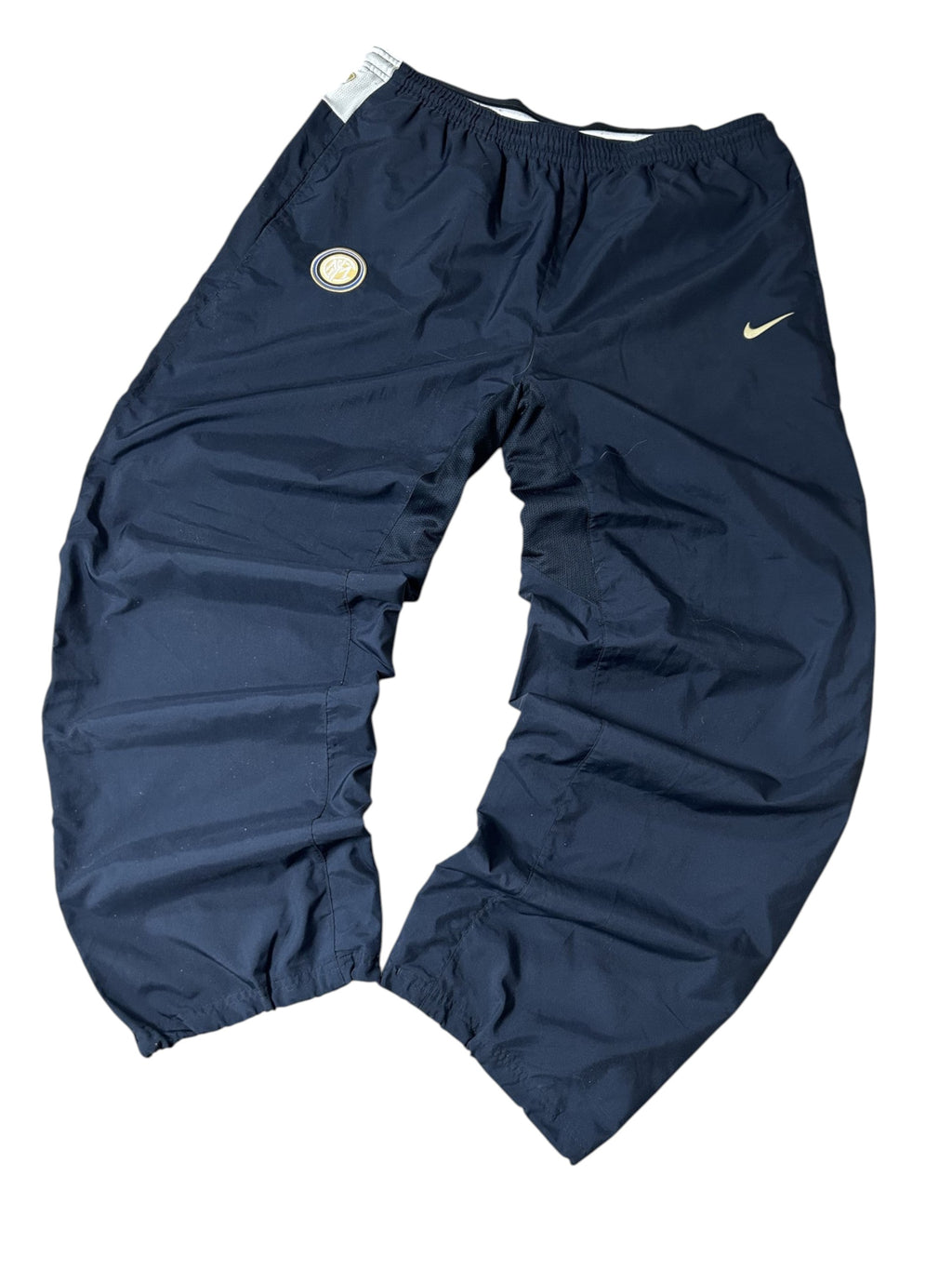 Vintage Nike x Inter Milan Herren Trainingshose Fußball-Erbe Marineblau Gold