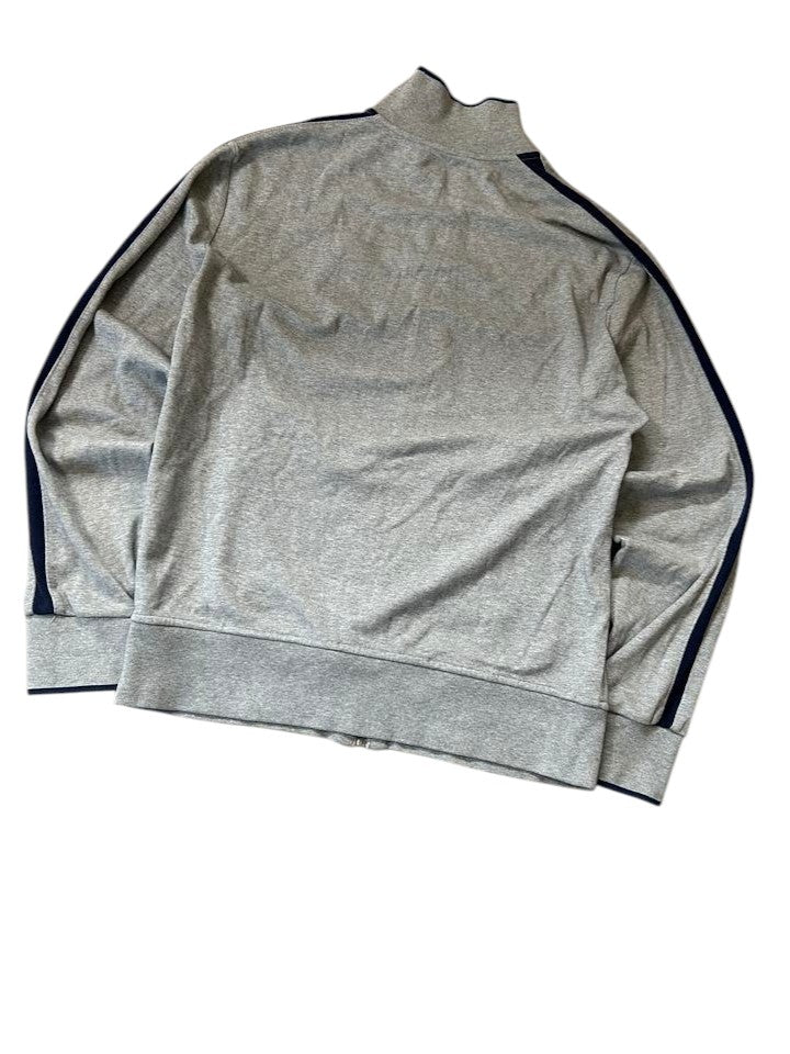 Polo Ralph Lauren Big Pony Full-Zip Sweatjacke Grey Rückseite Navy Kontraststreifen