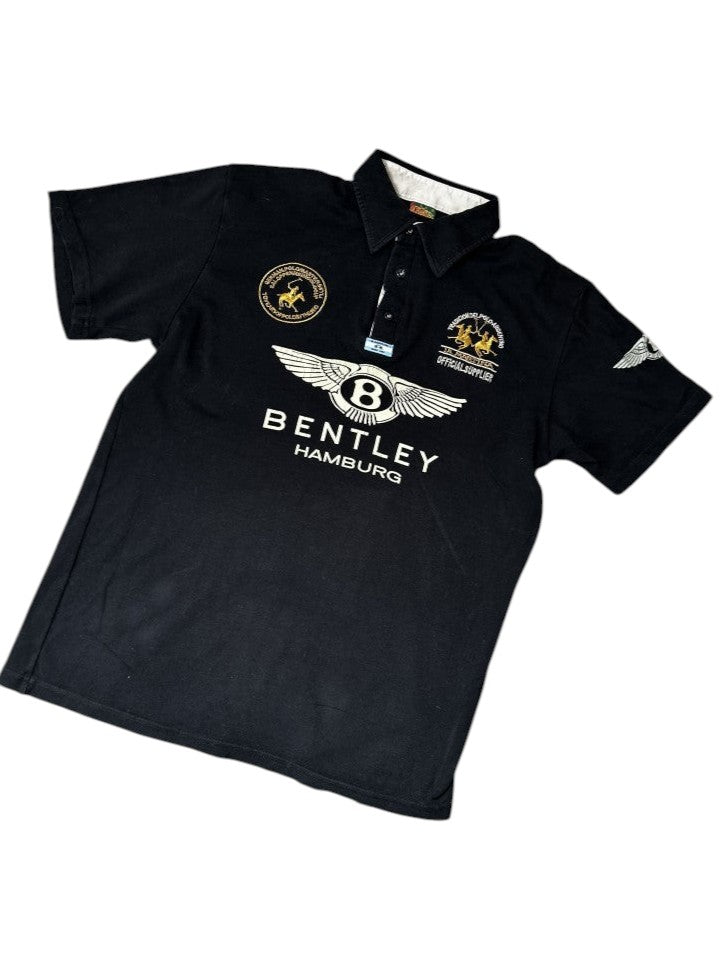 Vintage La Martina x Bentley Poloshirt Schwarz