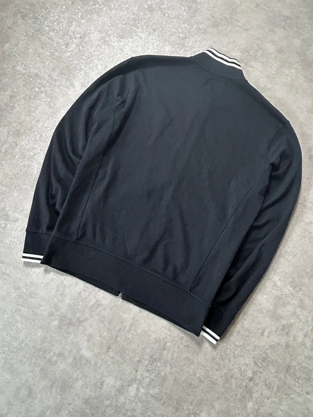 Vintage Ralph Lauren Durchgehender Reißverschluss Jacke Schwarz Rot Pony – S – Detailansicht