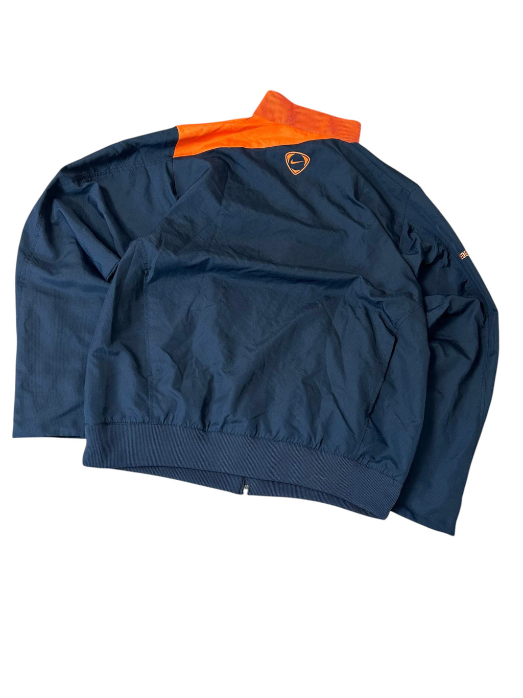 Nike x KNVB Niederlande Trainingsjacke Navy Orange Rückseite Nike Shield-Logo