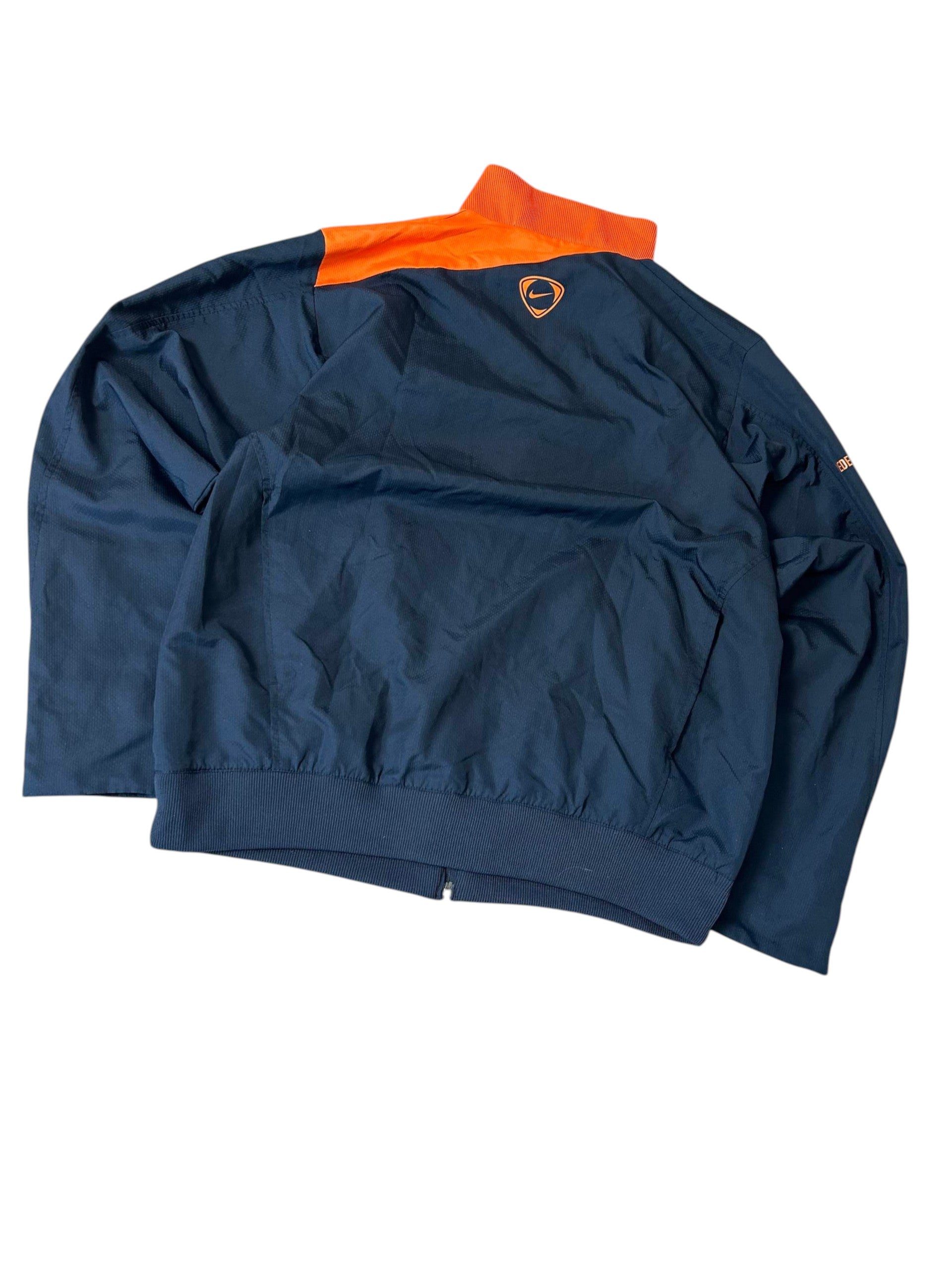 Nike x KNVB Niederlande Trainingsjacke Navy Orange Rückseite Nike Shield-Logo