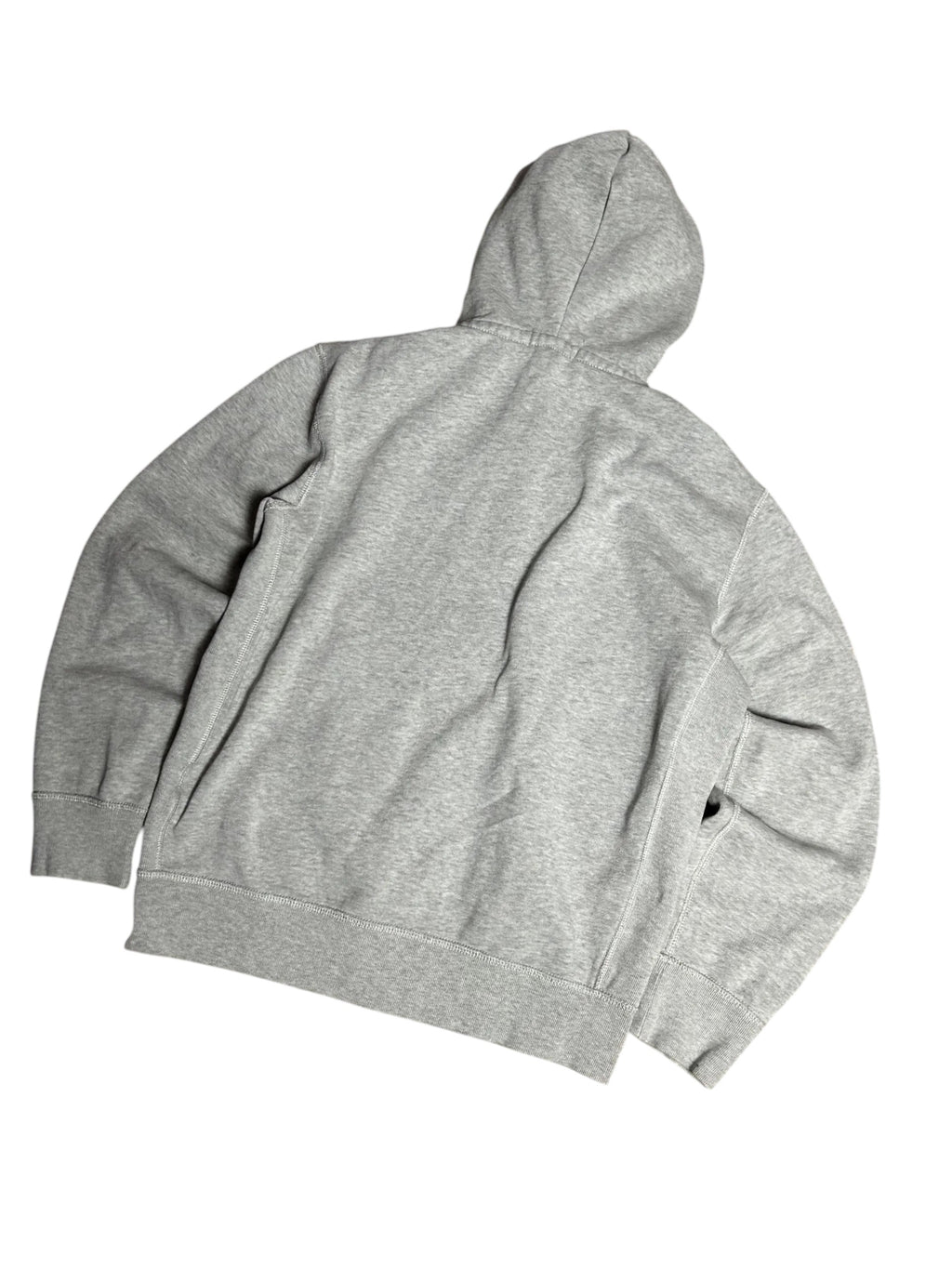 Vintage Polo Ralph Lauren Zip Hoodie Grau – Marineblau Pony Rider | Größe M – Detailansicht