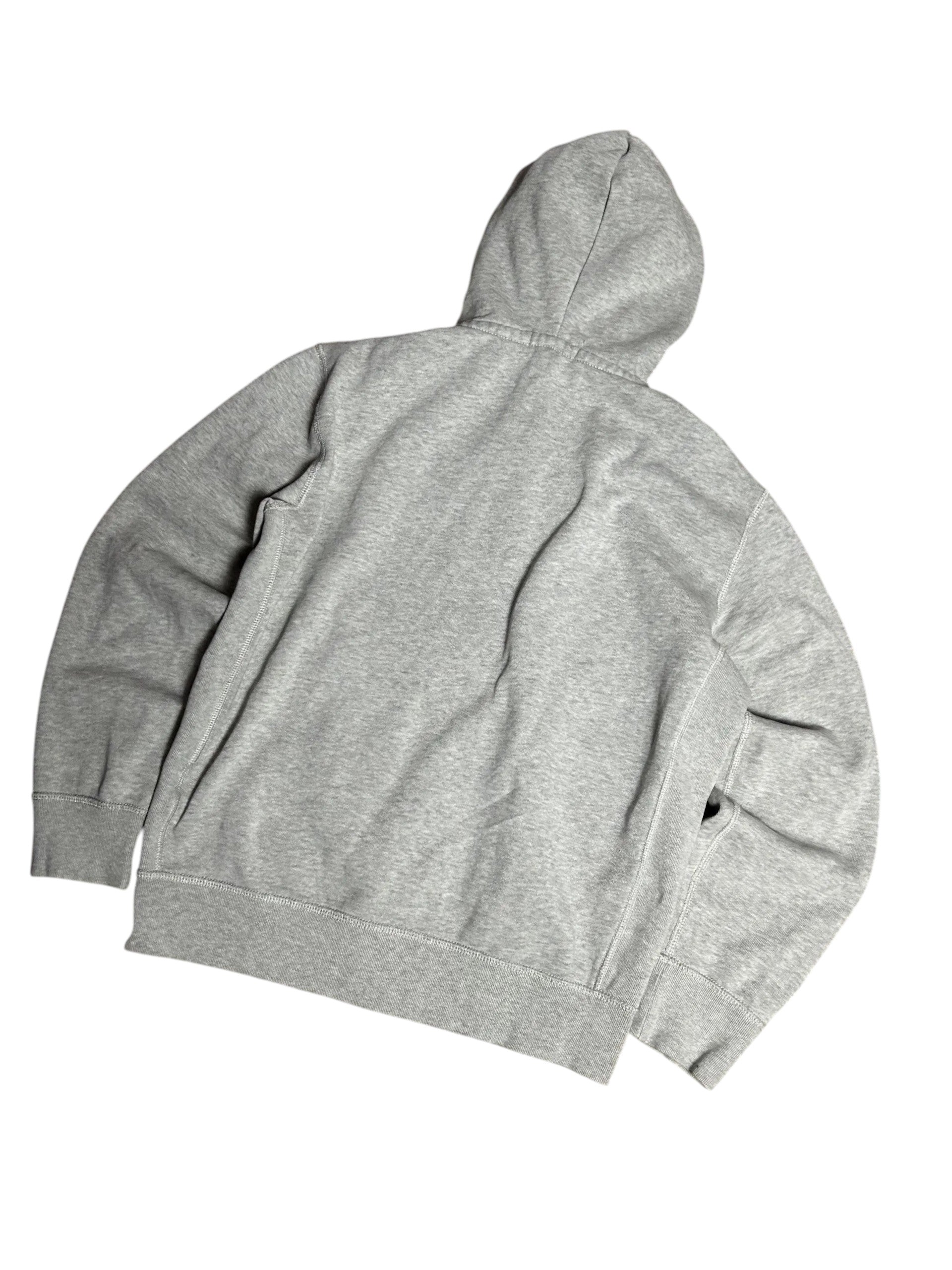 Vintage Polo Ralph Lauren Zip Hoodie Grau – Marineblau Pony Rider | Größe M – Detailansicht