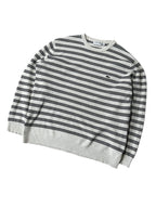 Vintage Lacoste Strickpullover Beige/Weiß Schwarz Streifen – XL