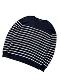 Vintage Ralph Lauren Leichter Pullover Marineblau Weiß Streifen – L