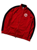 Vintage Eintracht Frankfurt Trainingsjacke Rot – Schwarzer Streifendetail | Größe L