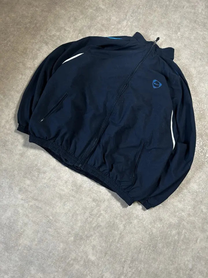 Vintage Nike Tiempo Trainingsanzug Marineblau – Weißes Streifendetail | Größe XL – Detailansicht