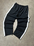 Vintage Nike Trackpants Schwarz Weiß Seitenstreifen – XL