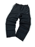 Vintage Nike Trackpants Schwarz Weiß Seitenpaneele – M