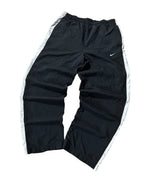 Vintage Nike Trackpants Schwarz Weiß Seitenpaneele – M