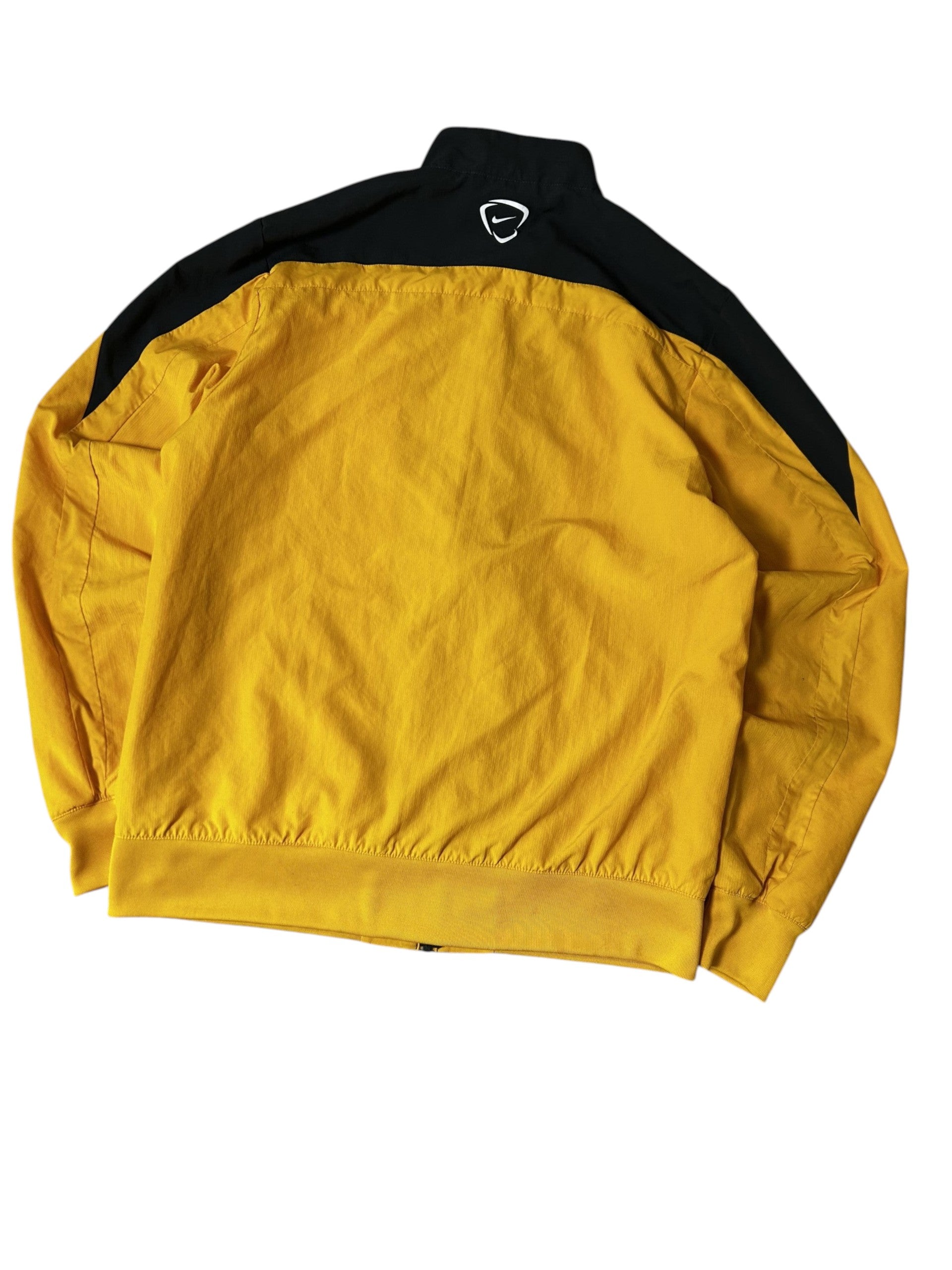 Vintage Nike x Juventus Turin Herren Trainingsjacke Vollreißverschluss Fußball-Erbe Gelb Schwarz – Detailansicht