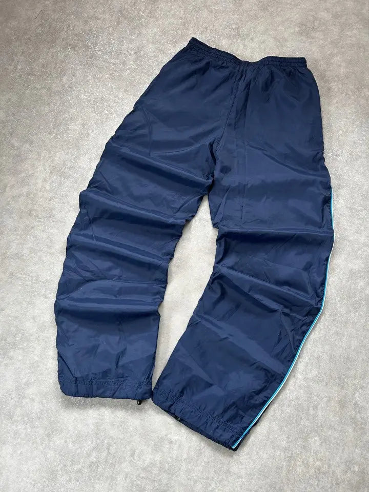 Vintage Nike Trackpants Marineblau Hellblau Streifen – XL – Detailansicht