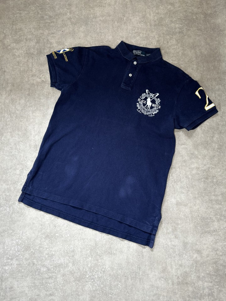Vintage Polo Ralph Lauren Herren Poloshirt – Black Watch Edition Navy #2 | Moda de Clase