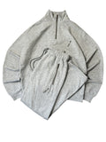 Vintage After Label Trainingsanzug Grau – Silberner Zip Detail | Größe L