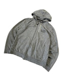 Vintage EA7 Emporio Armani Zip Hoodie Grau – Minimales Logo | Größe XL (Passt M–L)