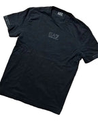 Vintage EA7 Emporio Armani T-Shirt Schwarz – Minimales Logo | Größe S