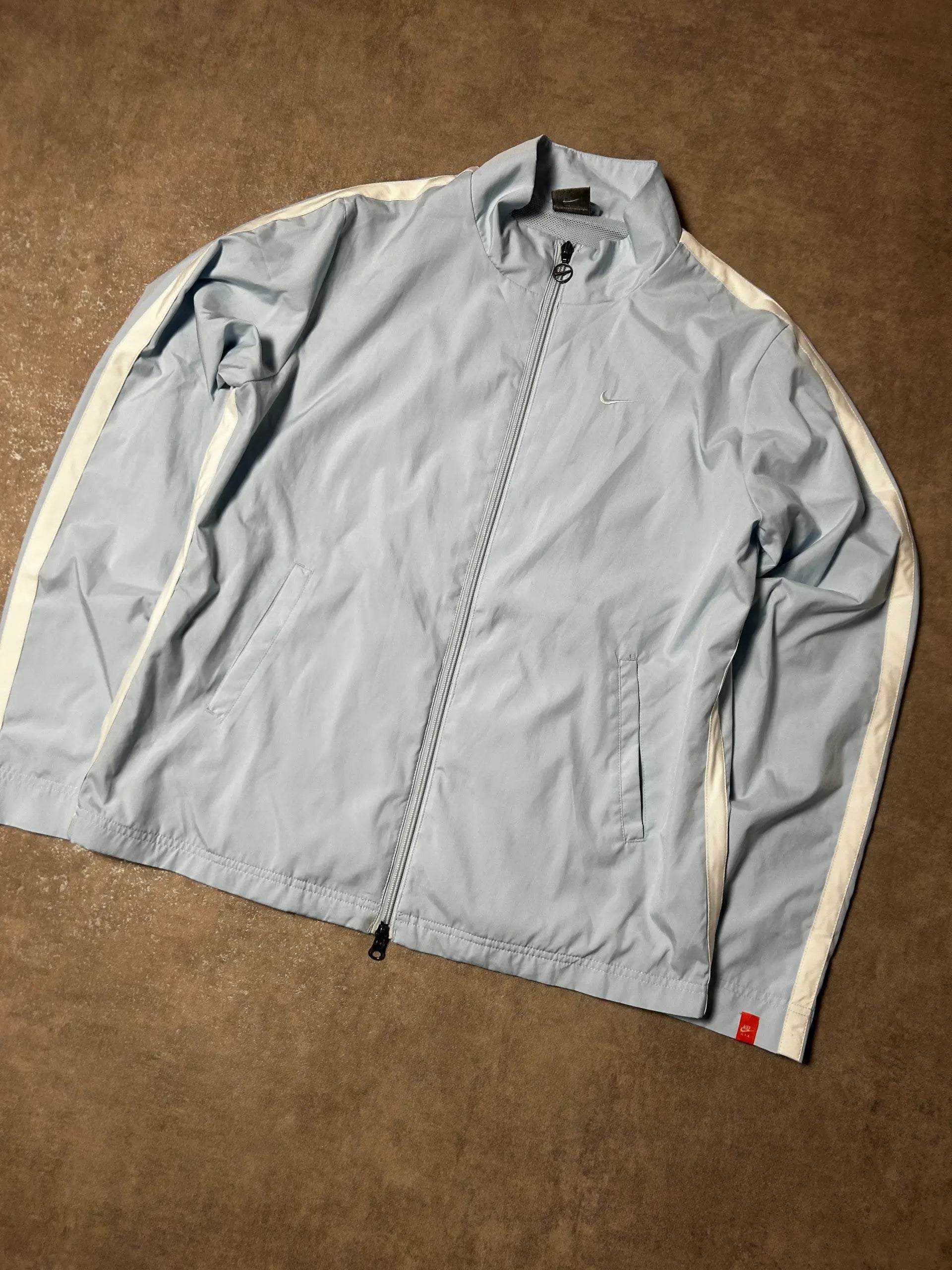 Vintage Nike Track Jacke Baby Blau Minimales Swoosh Logo – XL