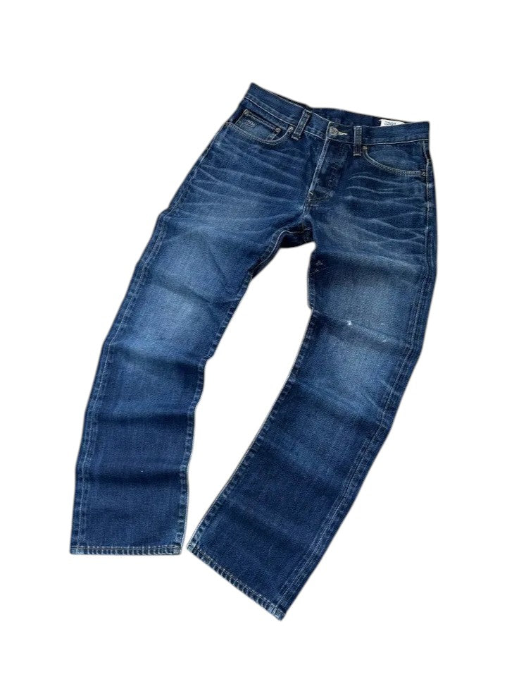 Vintage G-Star RAW 3301 Herren-Jeans Straight Fit Marineblau – M – Detailansicht
