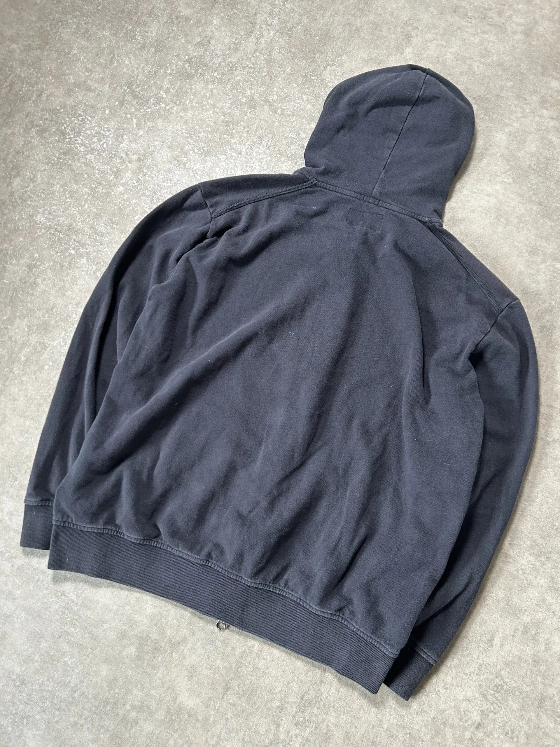 Vintage Armani Jeans Zip Hoodie Grau AJ Logo – XXL – Detailansicht