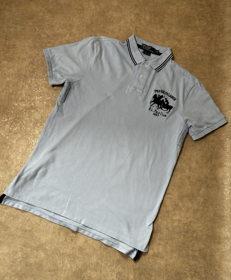 Vintage Polo Ralph Lauren Herren Poloshirt – R.L. Polo Club 1967 Pastellblau | Moda de Clase