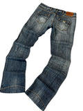 Vintage Armani Jeans Damen-Jeans Bootcut Niedriger Bund Indigo Wasch
