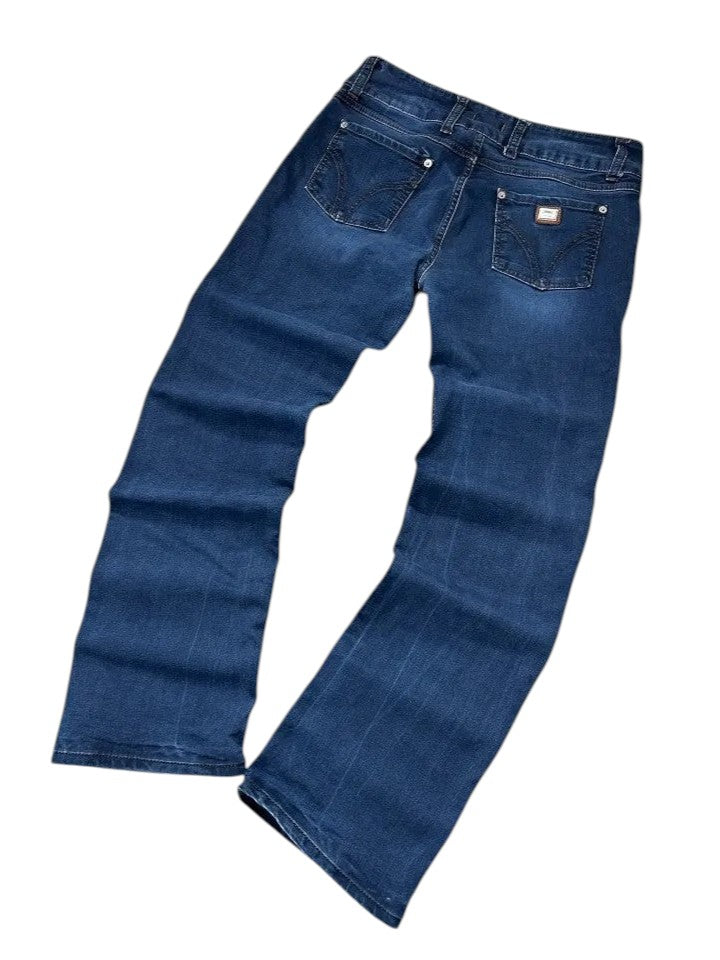 Vintage Dolce & Gabbana Herren-Jeans Straight Fit Marineblau – M