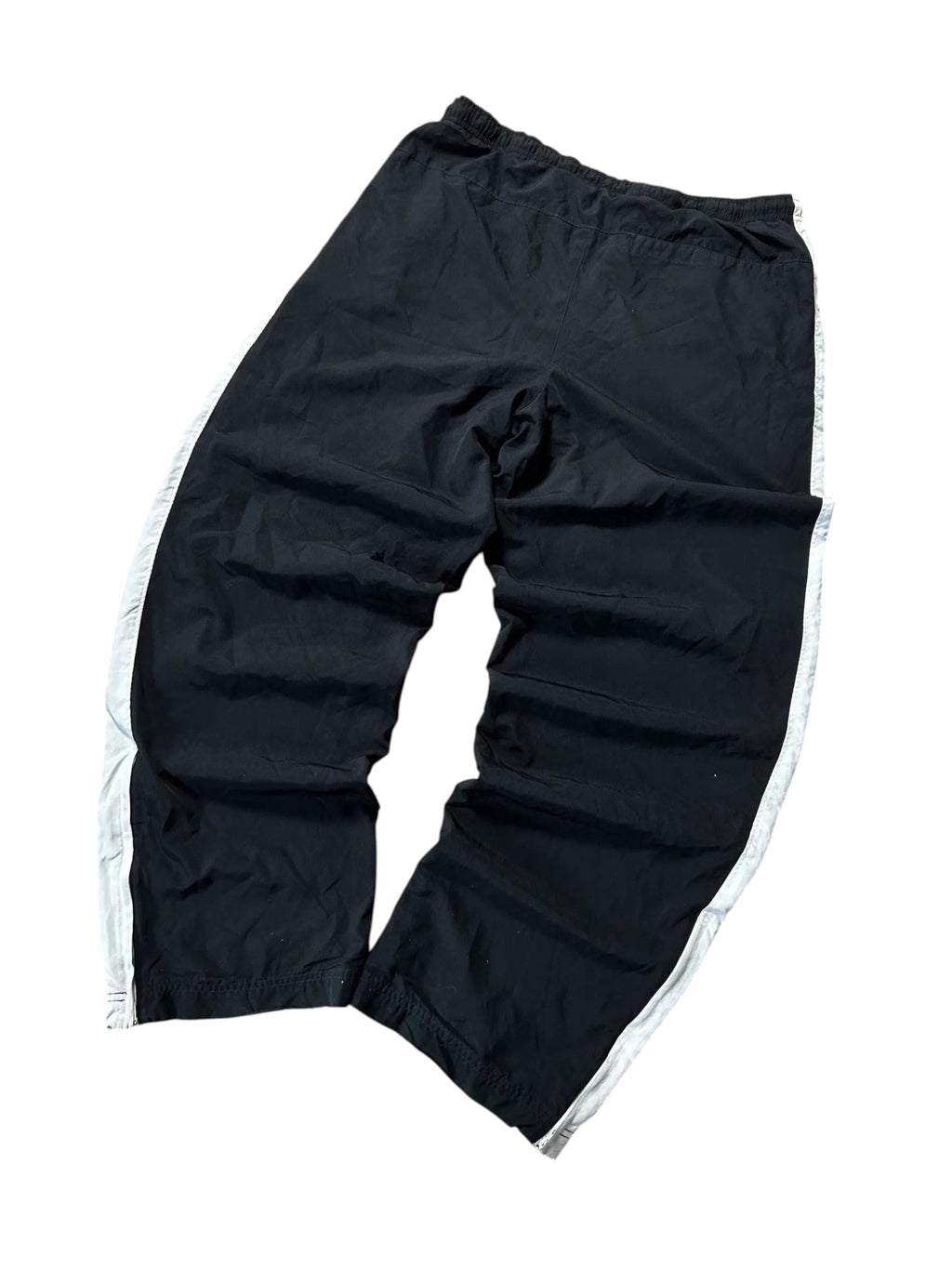 Vintage Nike Trackpants Schwarz Weiß Seitenpaneele – M – Detailansicht