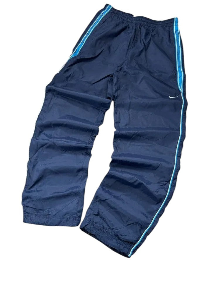 Vintage Nike Trackpants Marineblau Hellblau Streifen – XL