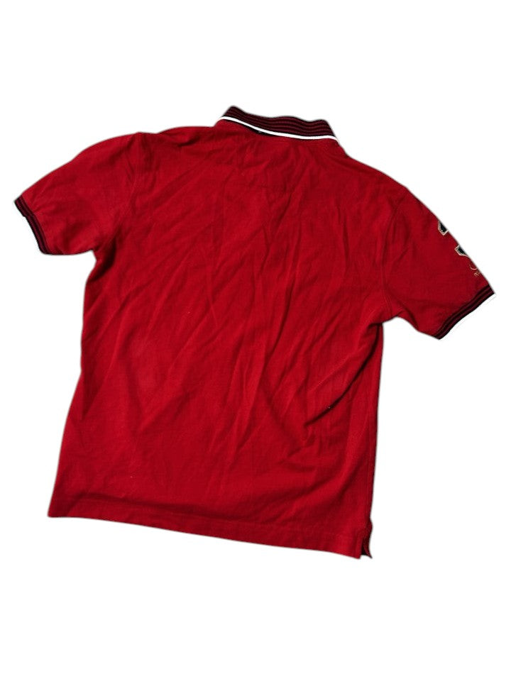Vintage La Martina Herren Polo-Shirt Kurzarm Team Jersey Rot #3 – Detailansicht